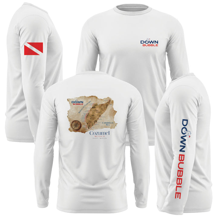 Down Bubble Cozumel Map Performance Shirt