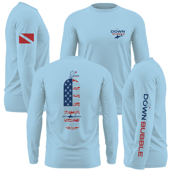 Down Bubble American Dive Tank Performance Shirt