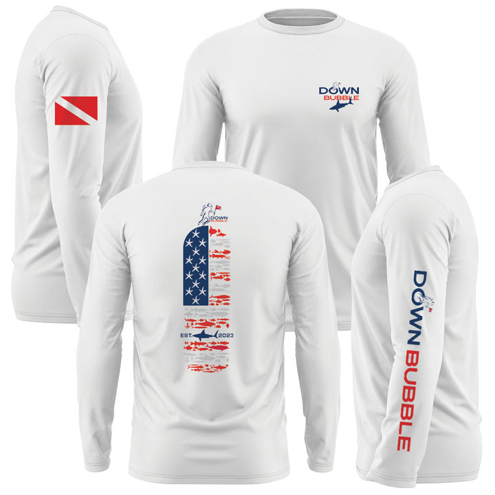 Down Bubble American Dive Tank Performance Shirt