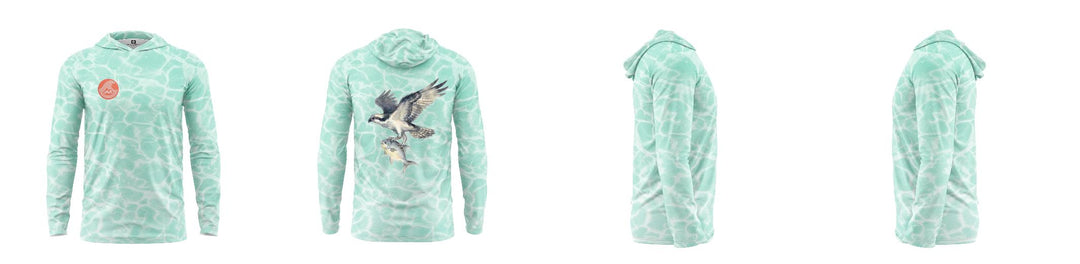 Custom Water Camo UPF Hooded Shirt
