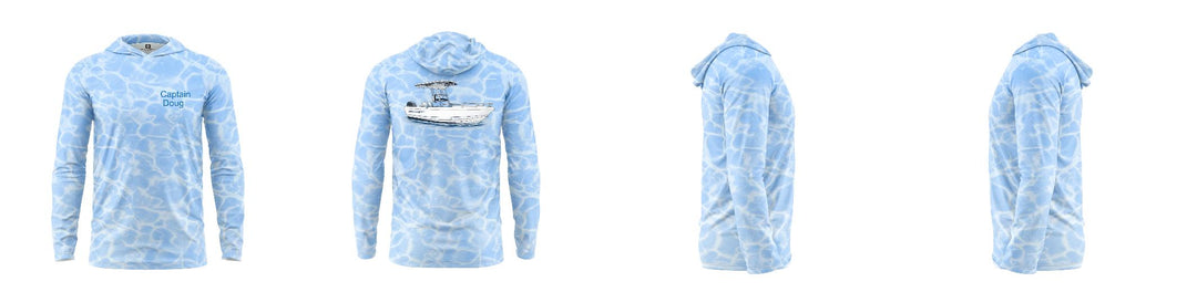 Custom Water Camo UPF Hooded Shirt