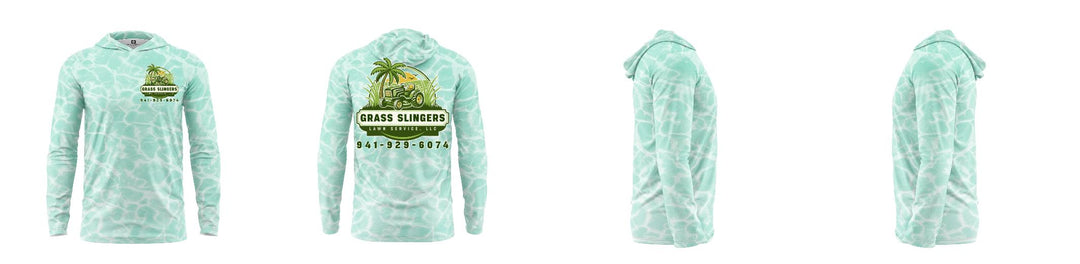 Custom Water Camo UPF Hooded Shirt