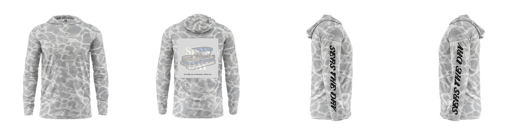 Custom Water Camo UPF Hooded Shirt
