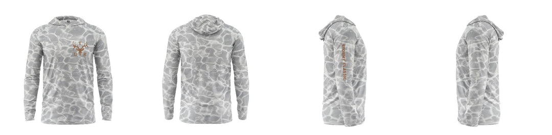 Custom Water Camo UPF Hooded Shirt
