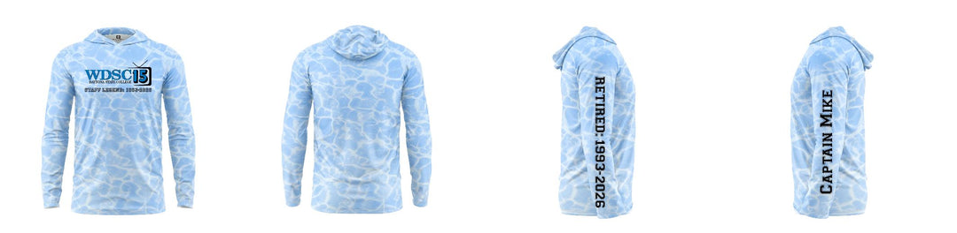 Custom Water Camo UPF Hooded Shirt