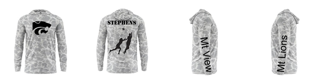 Custom Water Camo UPF Hooded Shirt