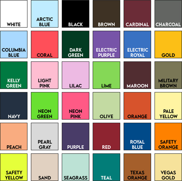 12u Color Code Samples – Free Sunshields
