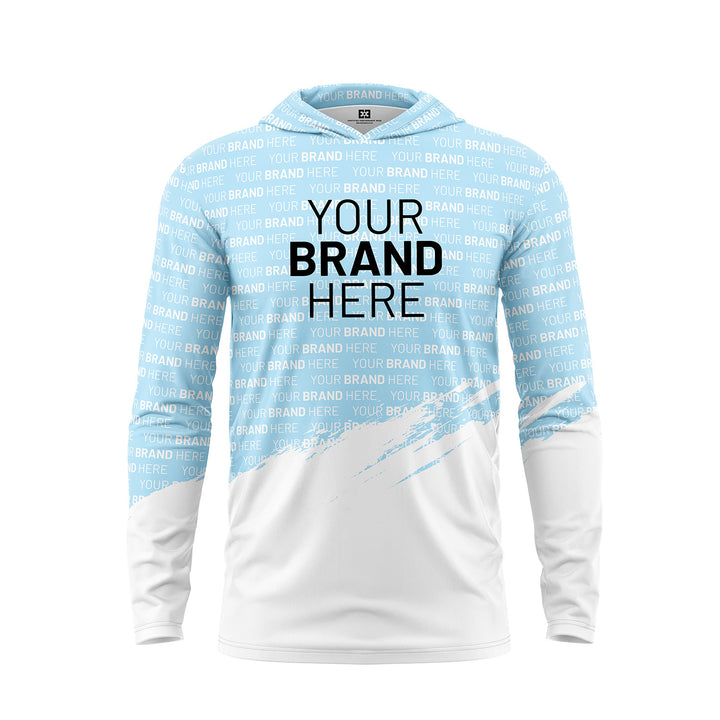 hooded long sleeve cut and sew shirt