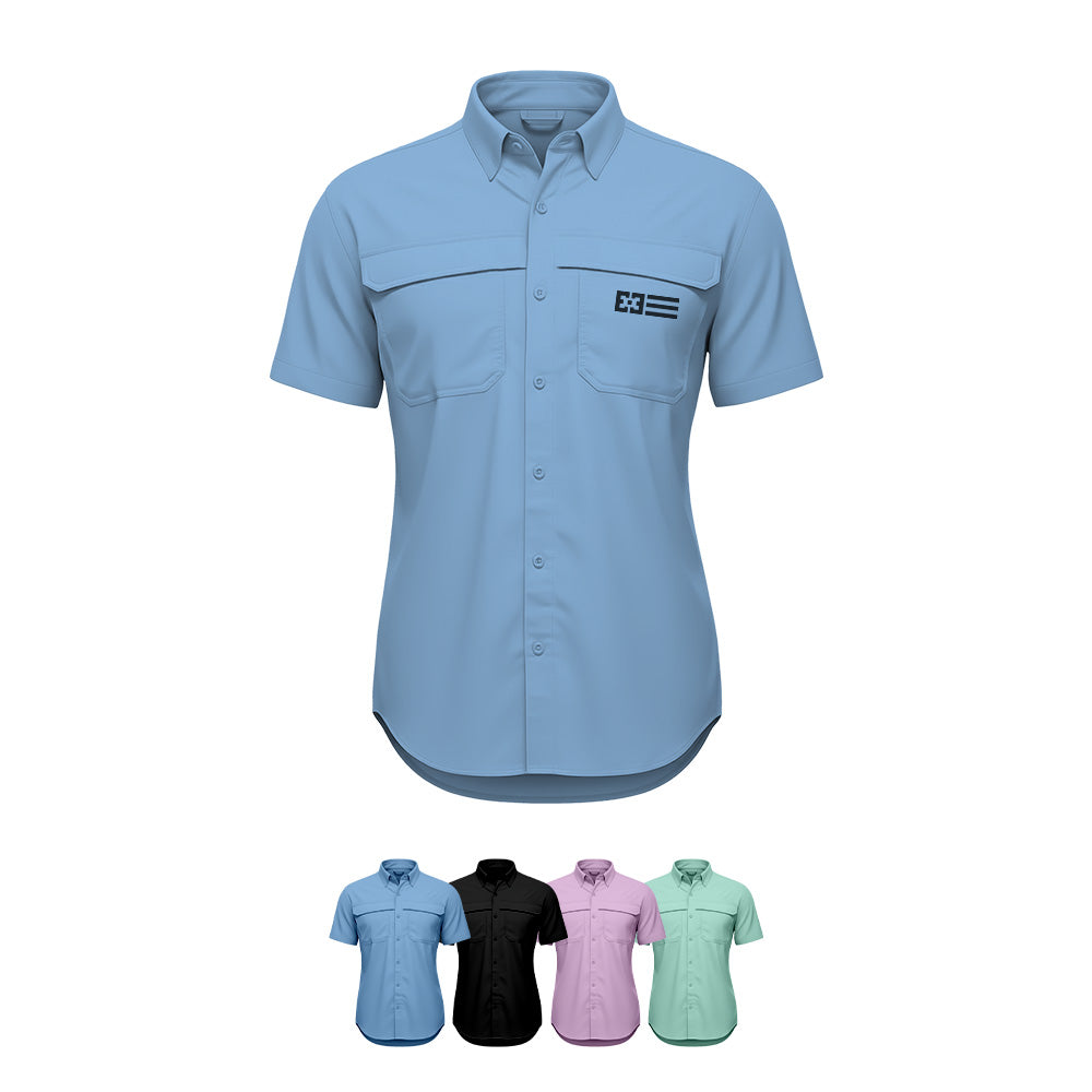 Original Free Sunshields women's short sleeve button ups