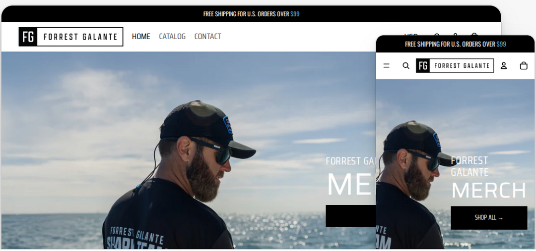 Forrest Galante P.O.D. with Shopify Website