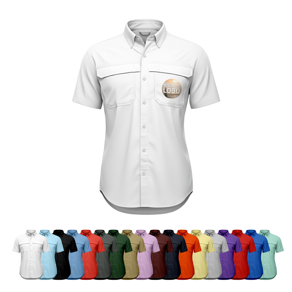 Custom Women's Button Up Short Sleeve – Free Sunshields