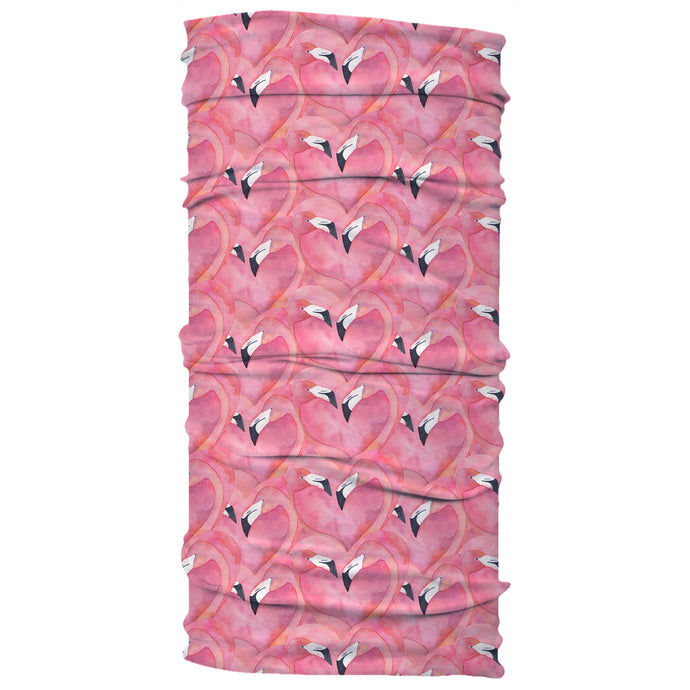 Love Heart Pink Flamingo Cancer Awareness Family Charity Join the Flock Neck Gaiter