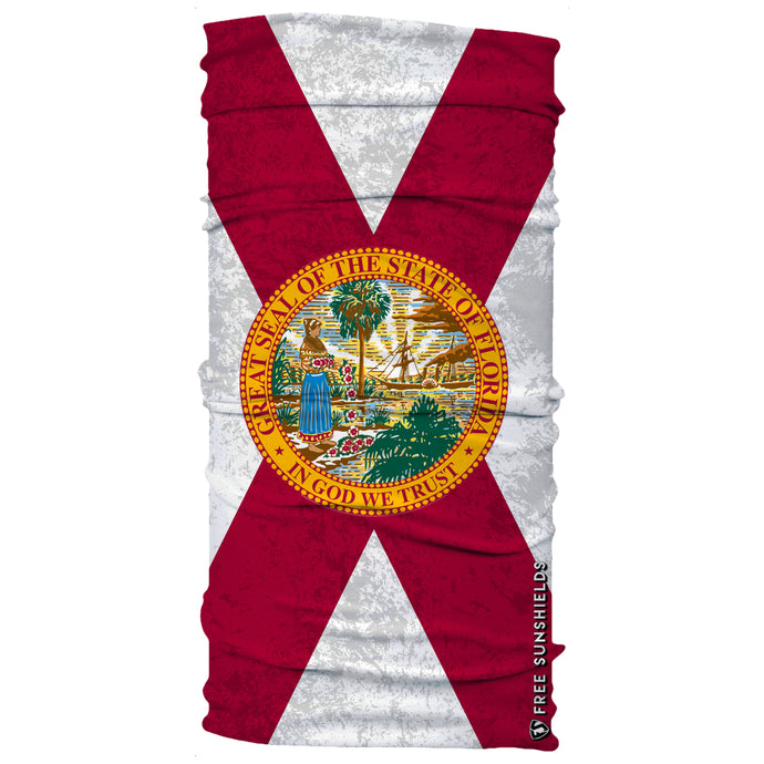  Red White Sunshine State Florida Flag Neck Gaiter