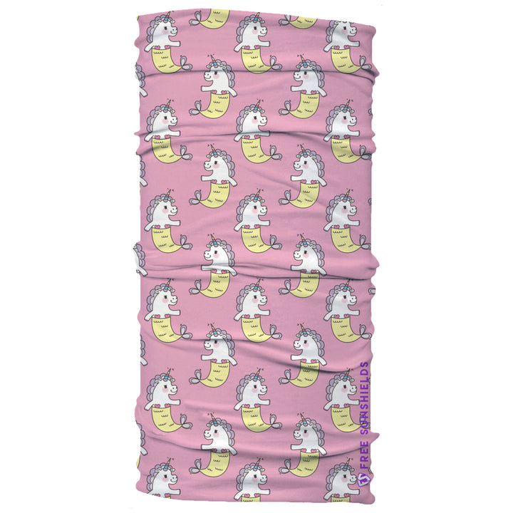 Pink Fishtail Purple Unicorn Mermaid Neck Gaiter