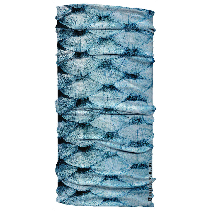  free sunshield faceshield fish blue scales neck gaiter