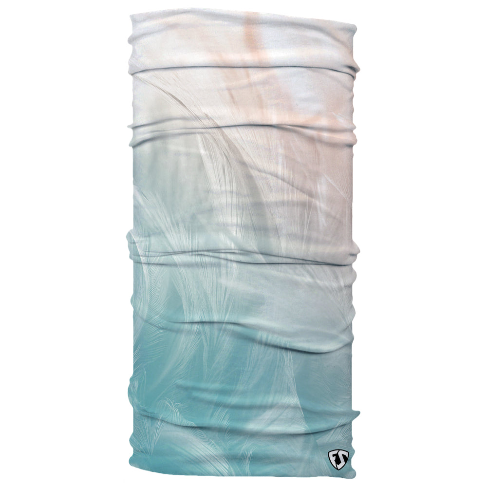 ombre ocean blue tropical mist neck gaiter